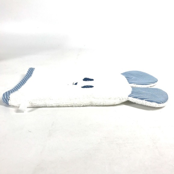 HERMES Baby Mitten Panda Washcloth Pass-Through Body Towel Cotton Kids Blue - Picture 3 of 11